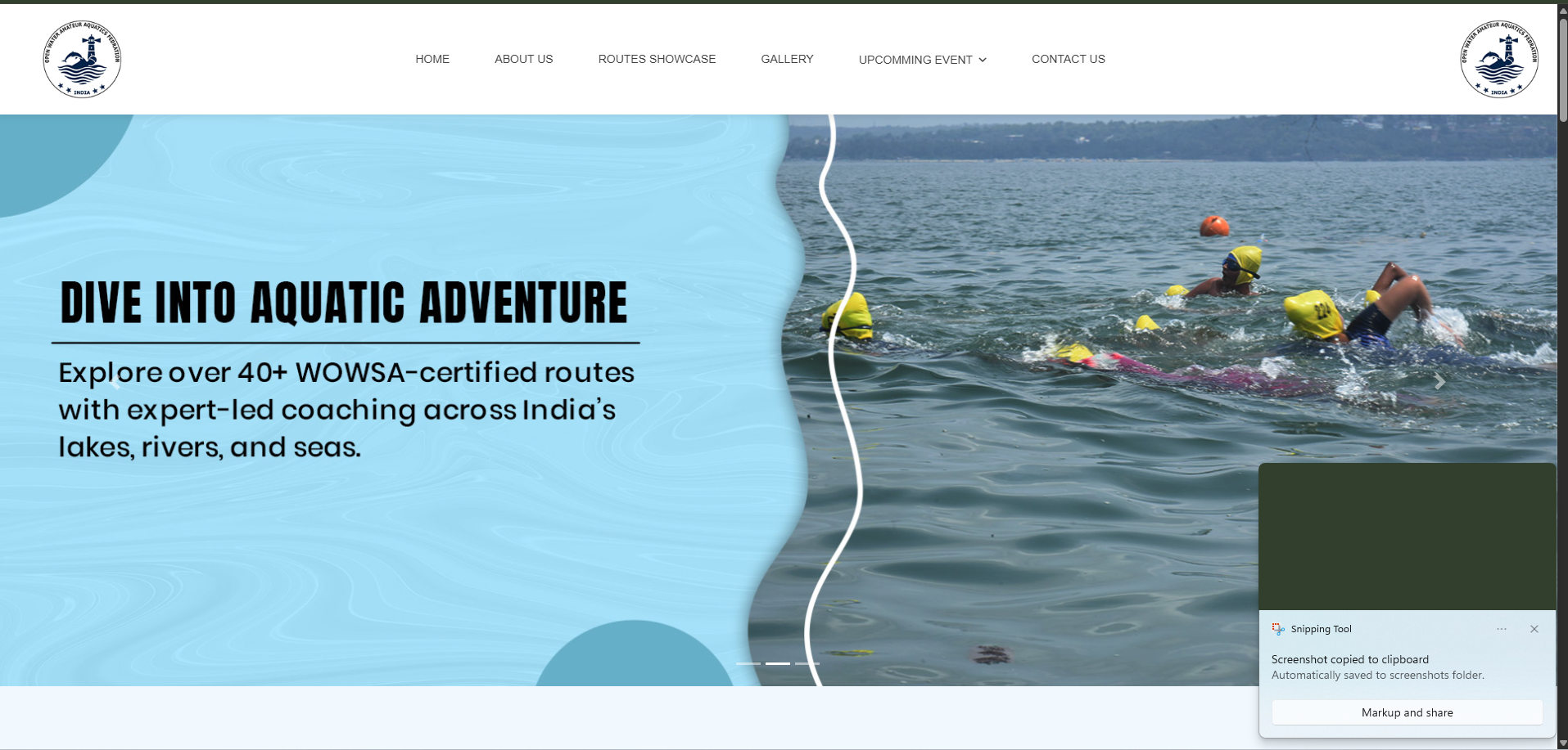 Open Water Swims India